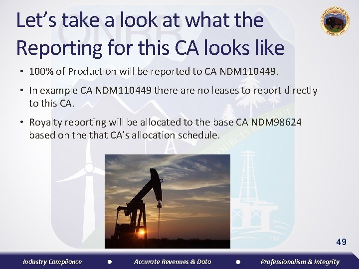 Let’s take a look at what the Reporting for this CA looks like •