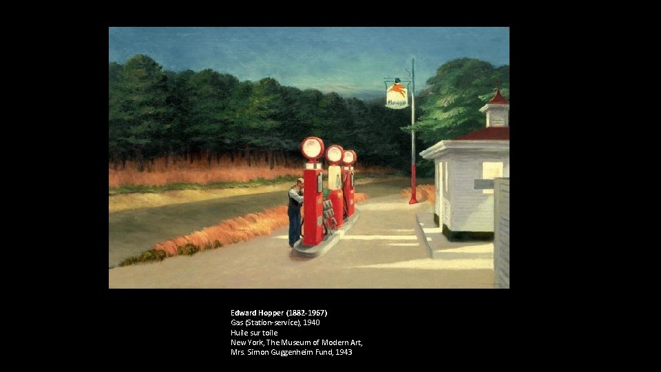 Edward Hopper (1882 -1967) Gas (Station-service), 1940 Huile sur toile New York, The Museum