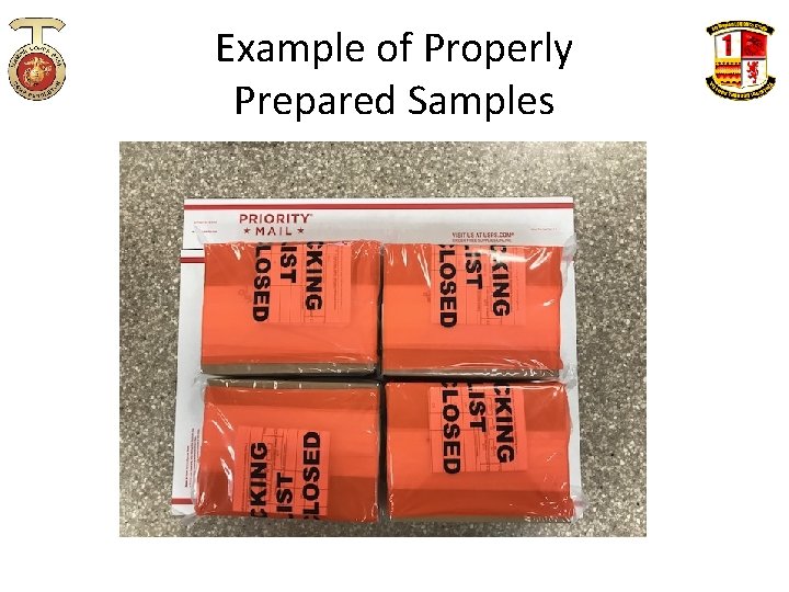 Example of Properly Prepared Samples 