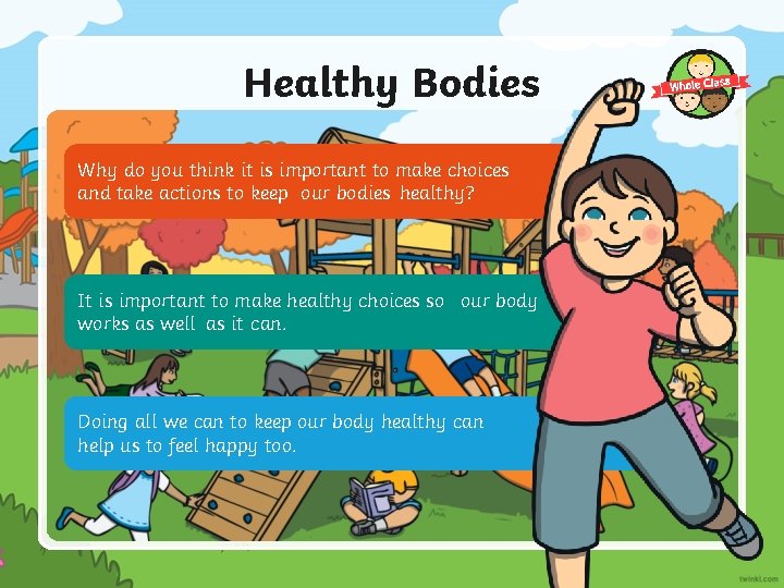 Healthy Bodies Why do you think it is important to make choices and take