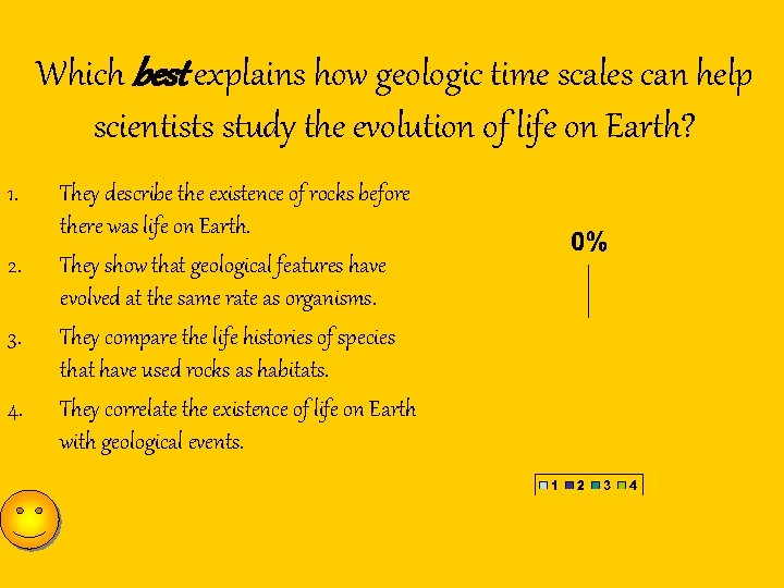 Which best explains how geologic time scales can help scientists study the evolution of