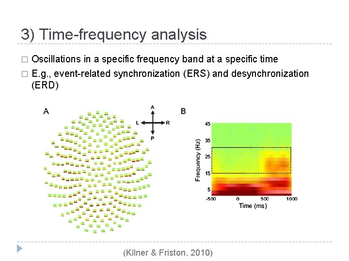 3) Time-frequency analysis Oscillations in a specific frequency band at a specific time �