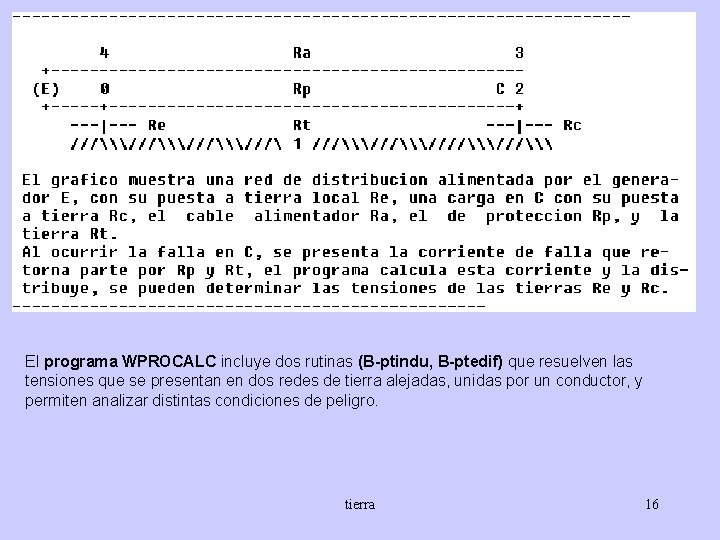 El programa WPROCALC incluye dos rutinas (B-ptindu, B-ptedif) que resuelven las tensiones que se