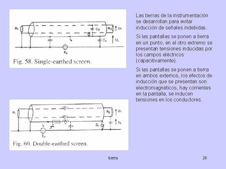 Las tierras de la instrumentación se desarrollan para evitar inducción de señales indebidas. Si