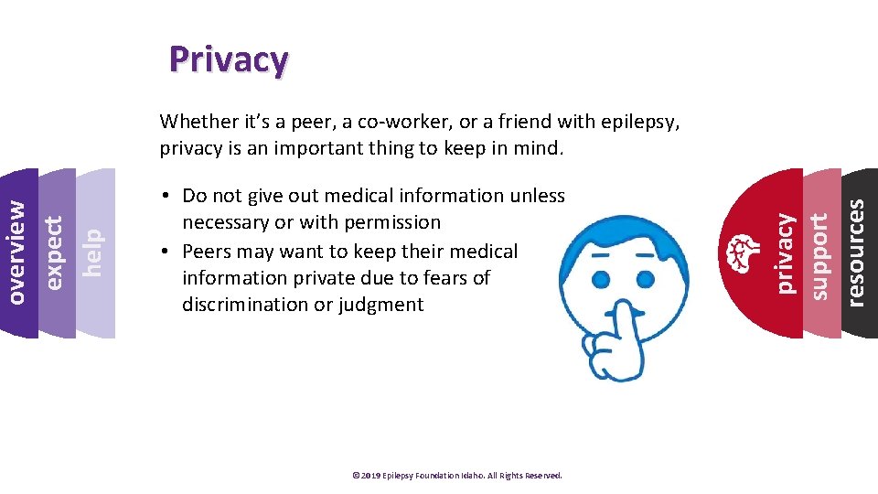 Whether it’s a peer, a co-worker, or a friend with epilepsy, privacy is an
