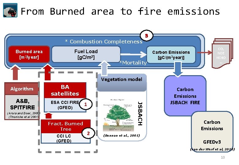 From Burned area to fire emissions * Combustion Completeness Fuel Load [g. C/m 2]