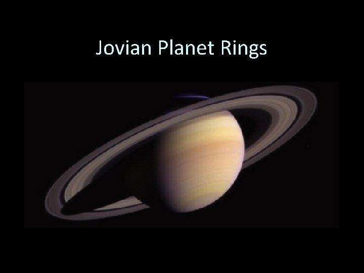 Jovian Planet Rings 