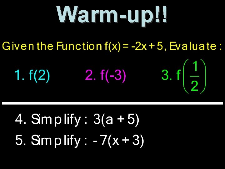 Warm-up!! 12/14/2021 Day 6 
