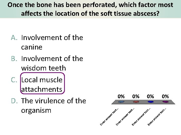 Once the bone has been perforated, which factor most affects the location of the