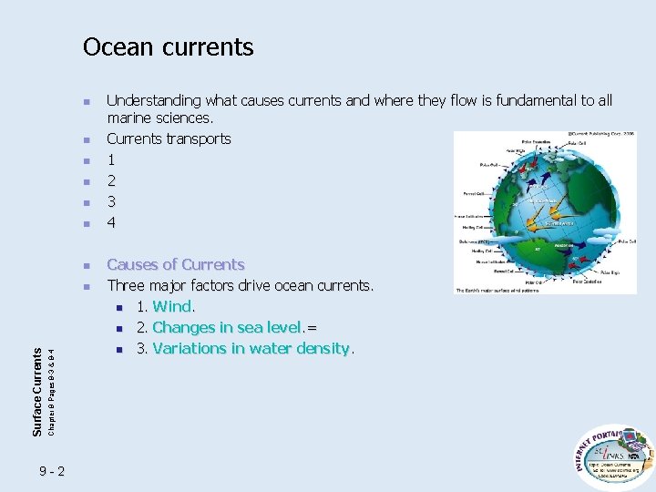 Ocean currents n n n n Chapter 9 Pages 9 -3 & 9 -4