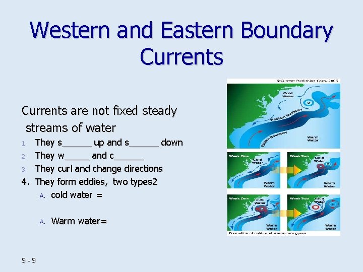 Western and Eastern Boundary Currents are not fixed steady streams of water They s______