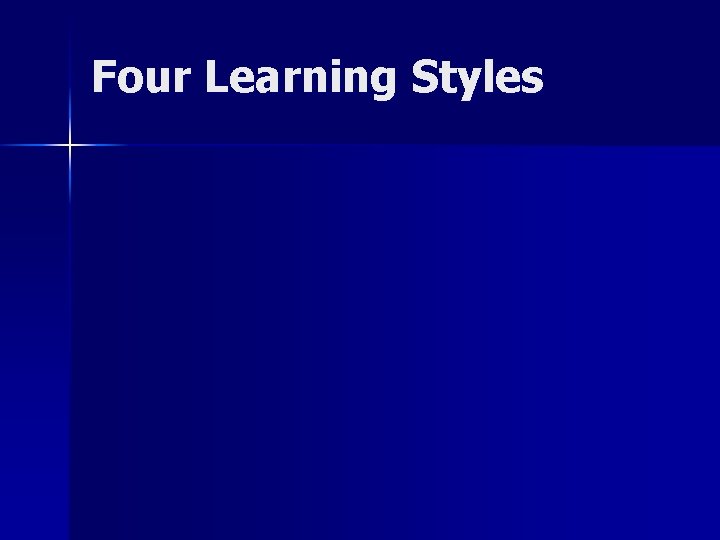 Four Learning Styles 