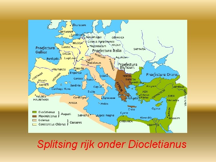 Splitsing rijk onder Diocletianus 