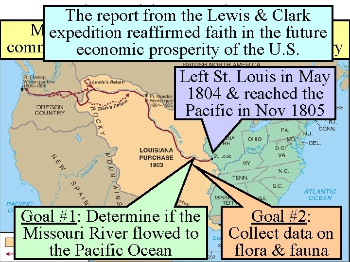 Thereport Louisiana Purchase The from the Lewis &&Clark Meriwether Lewis & William Clark were