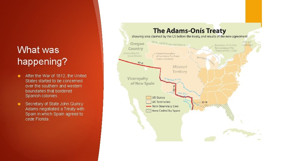 What was happening? After the War of 1812, the United States started to be