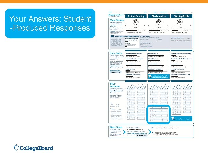 Your Answers: Student -Produced Responses 