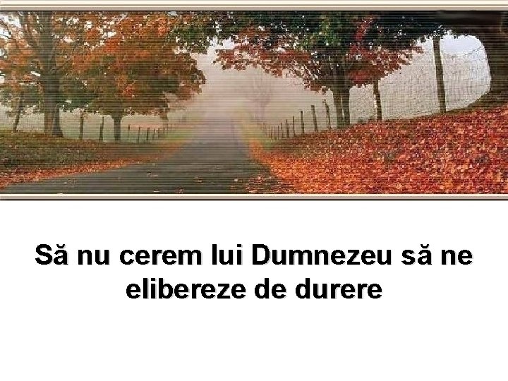 Să nu cerem lui Dumnezeu să ne elibereze de durere 