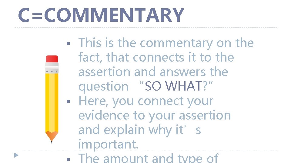 C=COMMENTARY § This is the commentary on the fact, that connects it to the