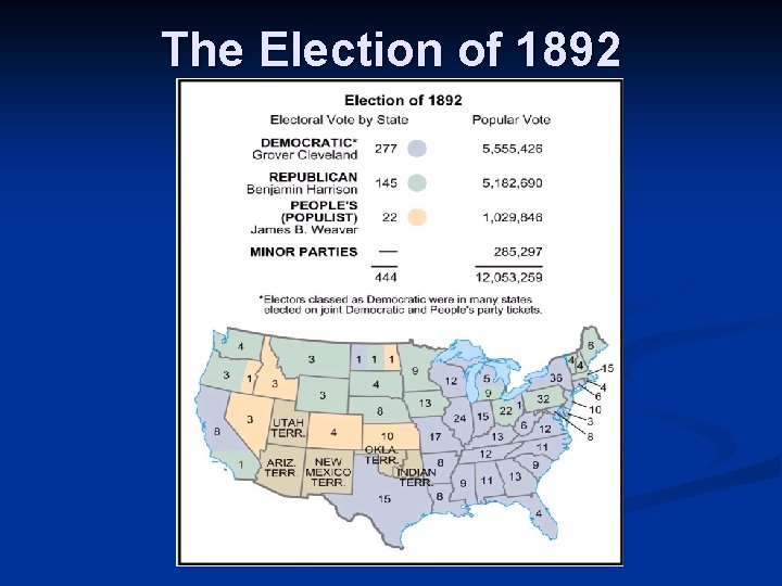 The Election of 1892 