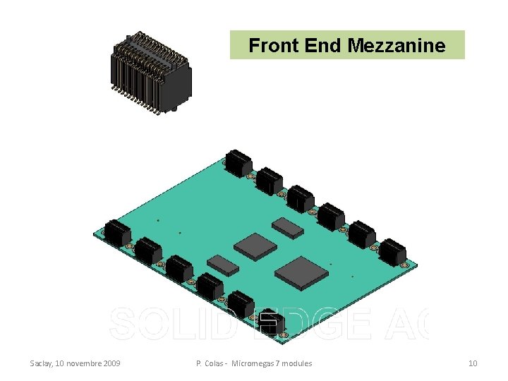 Front End Mezzanine Saclay, 10 novembre 2009 P. Colas - Micromegas 7 modules 10