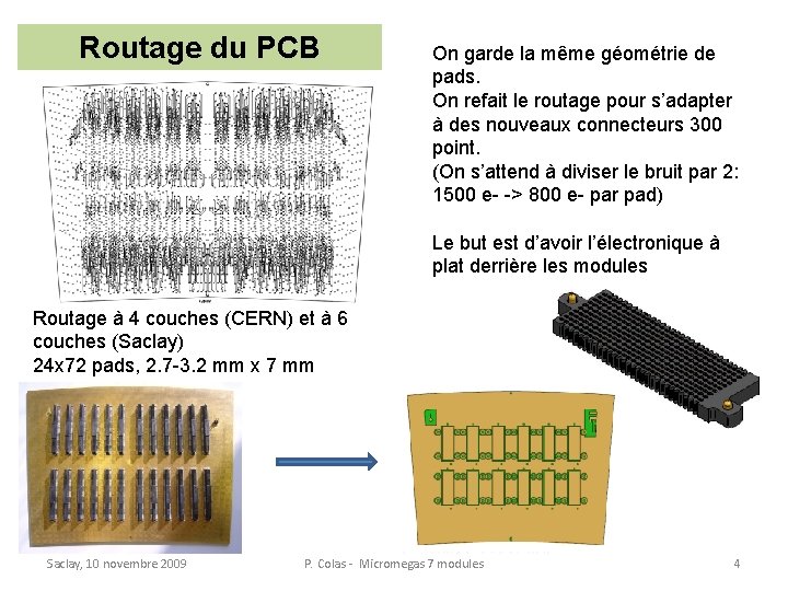 Routage du PCB On garde la même géométrie de pads. On refait le routage