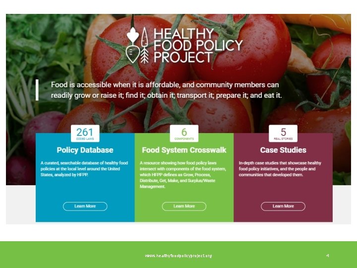 www. healthyfoodpolicyproject. org 4 