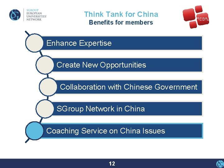 Think Tank for China Benefits for members Enhance Expertise Create New Opportunities Collaboration with