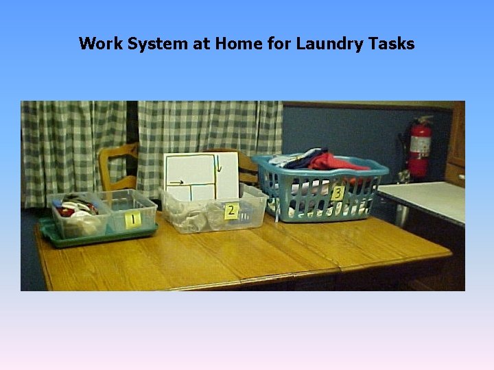 Work System at Home for Laundry Tasks 