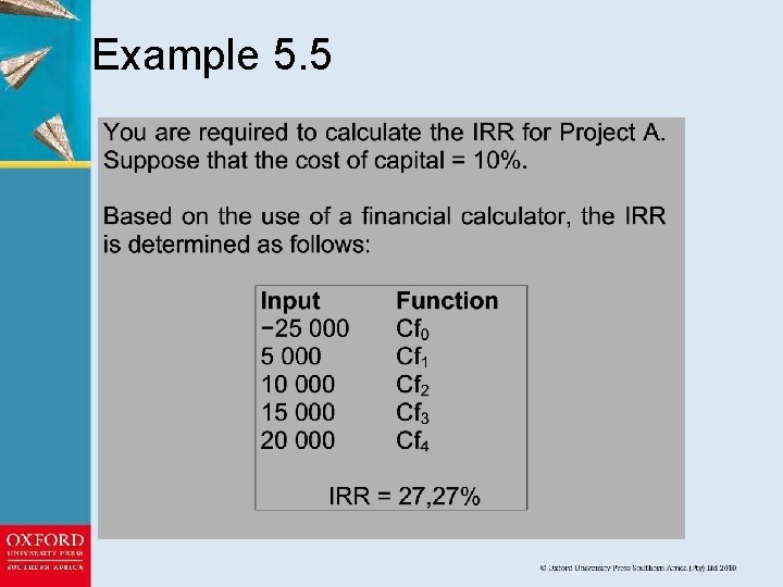 Example 5. 5 
