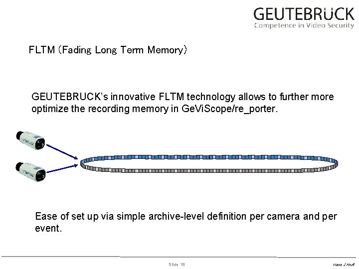 FLTM (Fading Long Term Memory) GEUTEBRUCK’s innovative FLTM technology allows to further more optimize