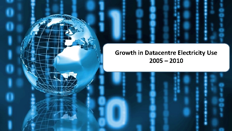 Growth in Datacentre Electricity Use 2005 – 2010 