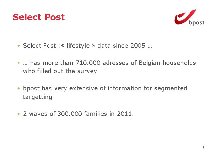 Select Post • Select Post : « lifestyle » data since 2005 … •