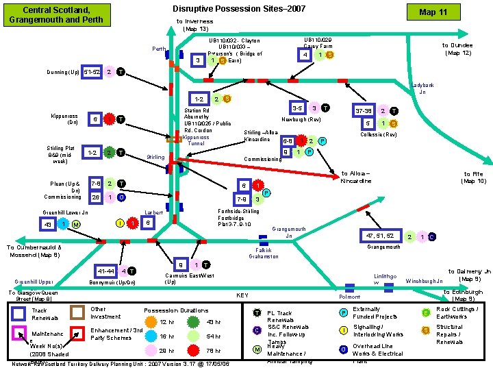 Disruptive Possession Sites– 2007 Central Scotland, Grangemouth and Perth 3 Dunning (Up) 51 -52