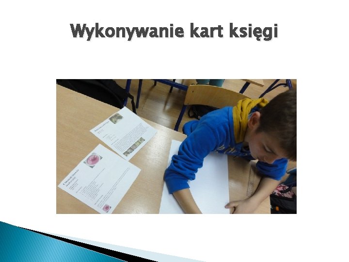 Wykonywanie kart księgi 