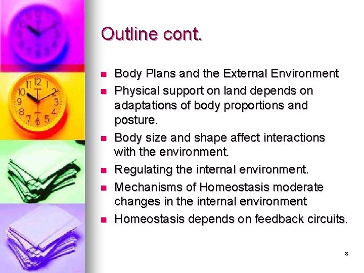 Outline cont. n n n Body Plans and the External Environment Physical support on Outline cont. n n n Body Plans and the External Environment Physical support on