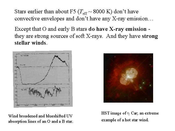 Stars earlier than about F 5 (Teff ~ 8000 K) don’t have convective envelopes
