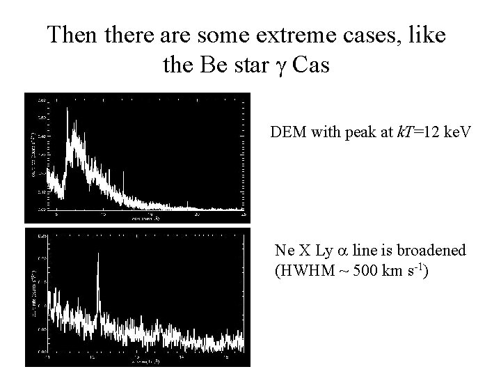 Then there are some extreme cases, like the Be star g Cas DEM with