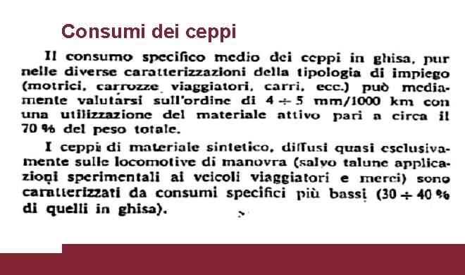 Consumi dei ceppi 