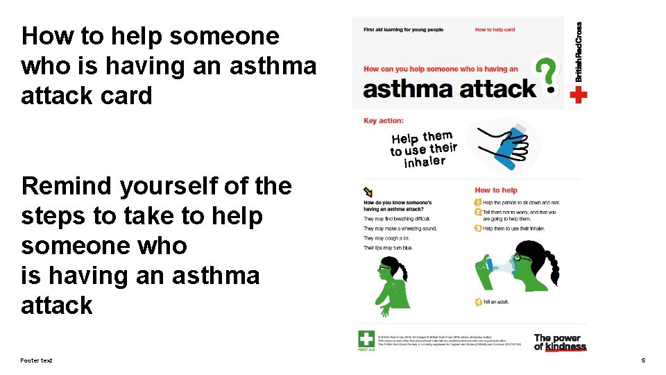 How to help someone who is having an asthma attack card Remind yourself of