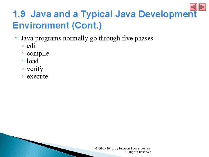 1. 9 Java and a Typical Java Development Environment (Cont. ) Java programs normally