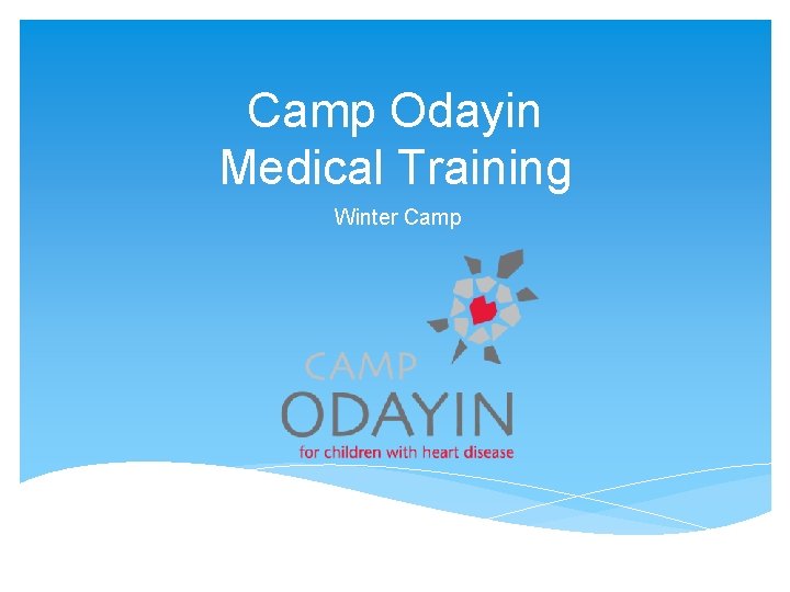 Camp Odayin Medical Training Winter Camp 
