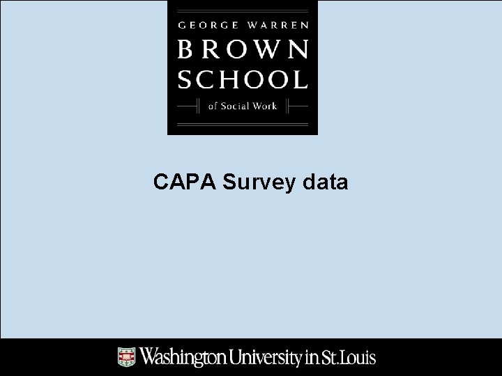 CAPA Survey data 