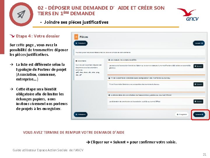 02 - DÉPOSER UNE DEMANDE D’AIDE ET CRÉER SON TIERS EN 1ÈRE DEMANDE •