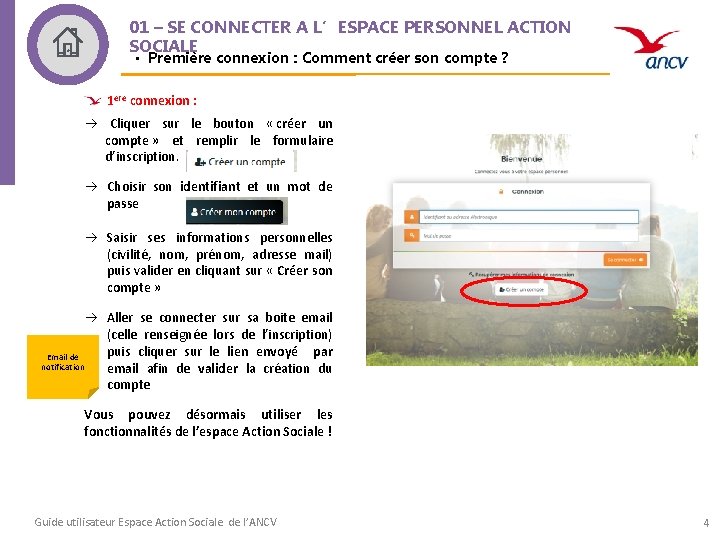 01 – SE CONNECTER A L’ESPACE PERSONNEL ACTION SOCIALE • Première connexion : Comment