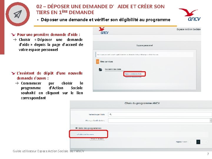 02 – DÉPOSER UNE DEMANDE D’AIDE ET CRÉER SON TIERS EN 1ÈRE DEMANDE •