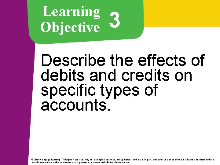 Chapter 3 The Double Entry Framework 2014 Cengage