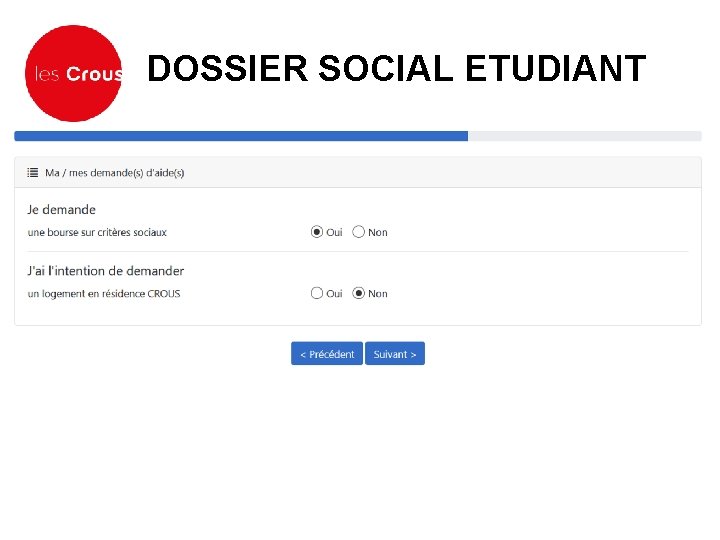 DOSSIER SOCIAL ETUDIANT 