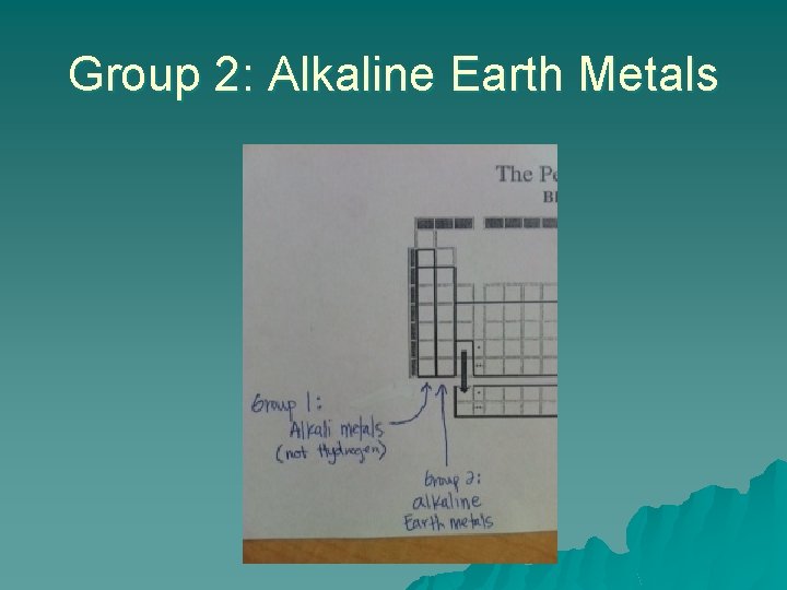 Group 2: Alkaline Earth Metals 