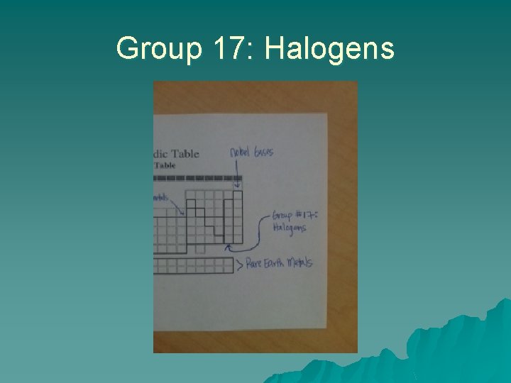 Group 17: Halogens 