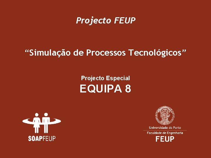 Projecto FEUP “Simulação de Processos Tecnológicos” Projecto Especial EQUIPA 8 